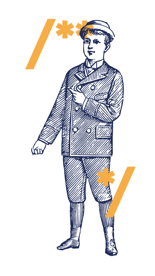 Gentleman développeur entre commentaires.